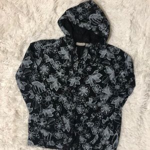 Light weight zip up hooded jacket